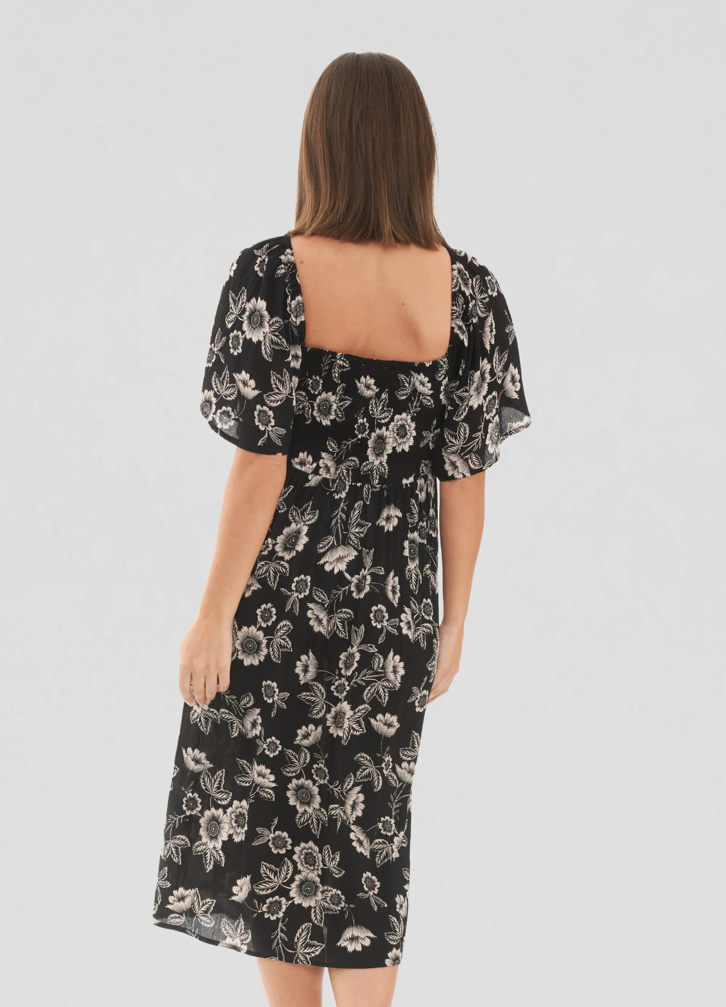 Ripe Maternity Trina Shirred Midi Dress