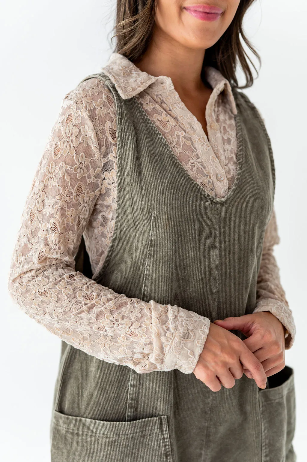 Rossana Lace Button Up