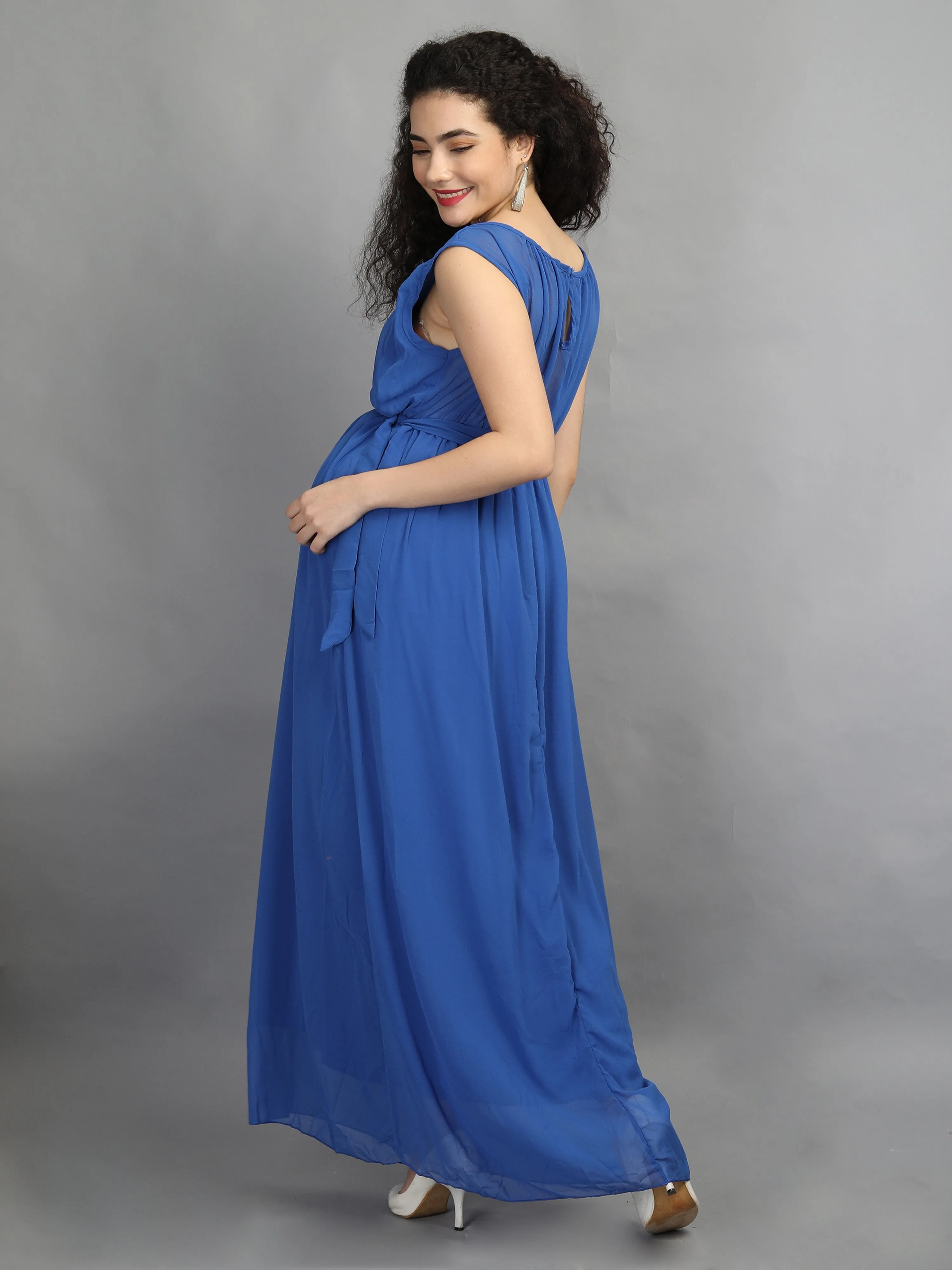 Royal Blue Maternity Dress