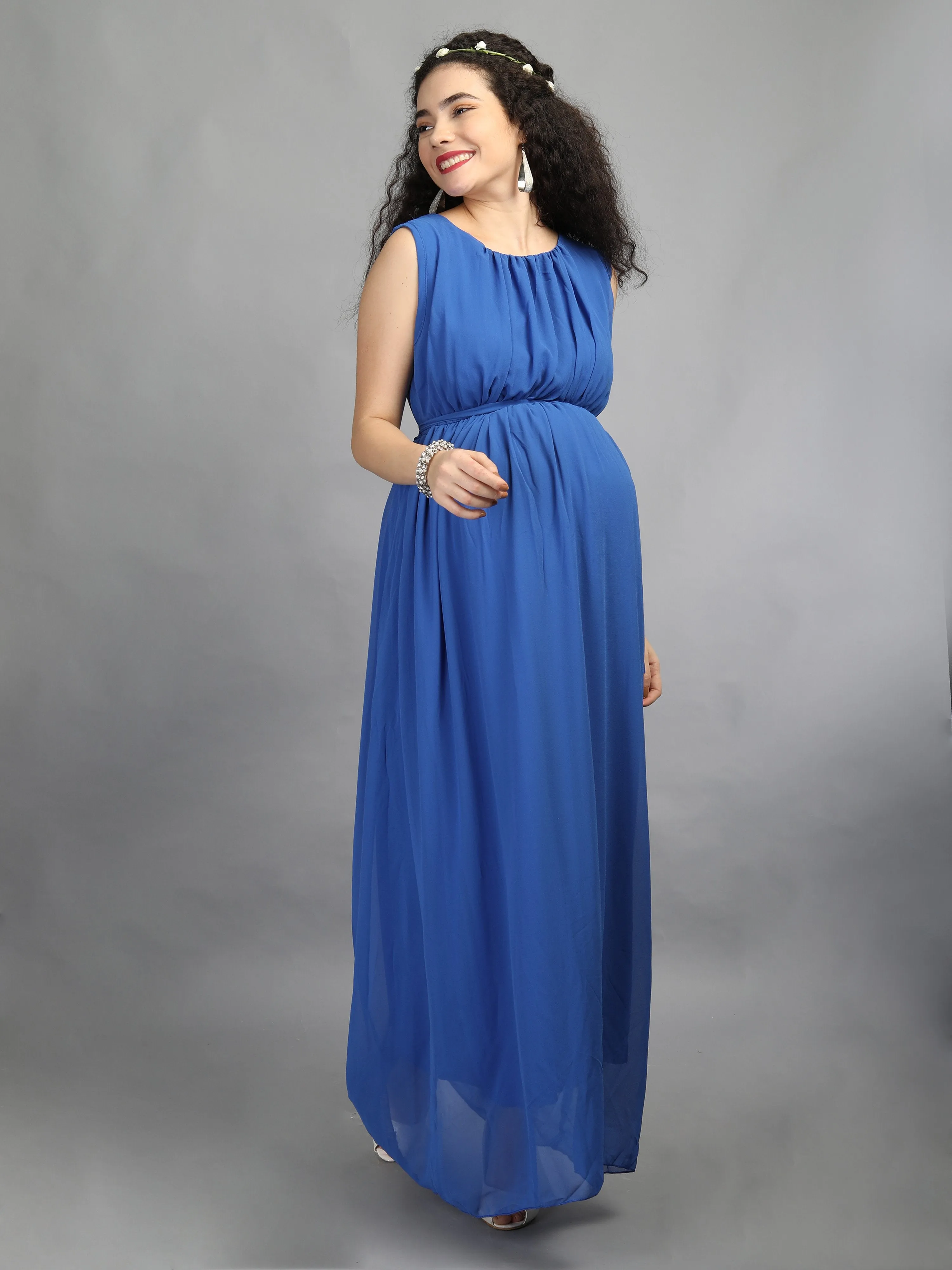 Royal Blue Maternity Dress