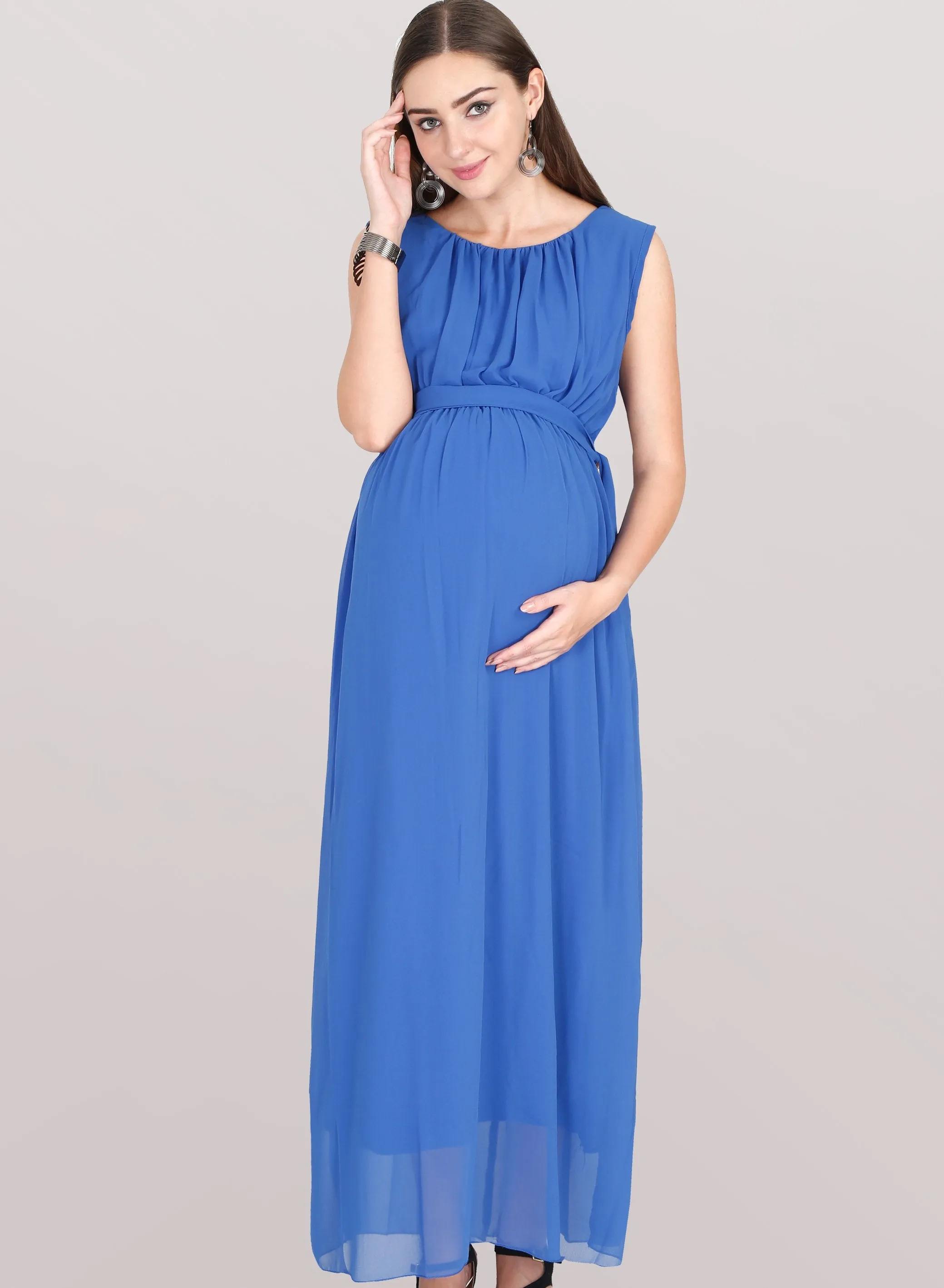 Royal Blue Maternity Dress