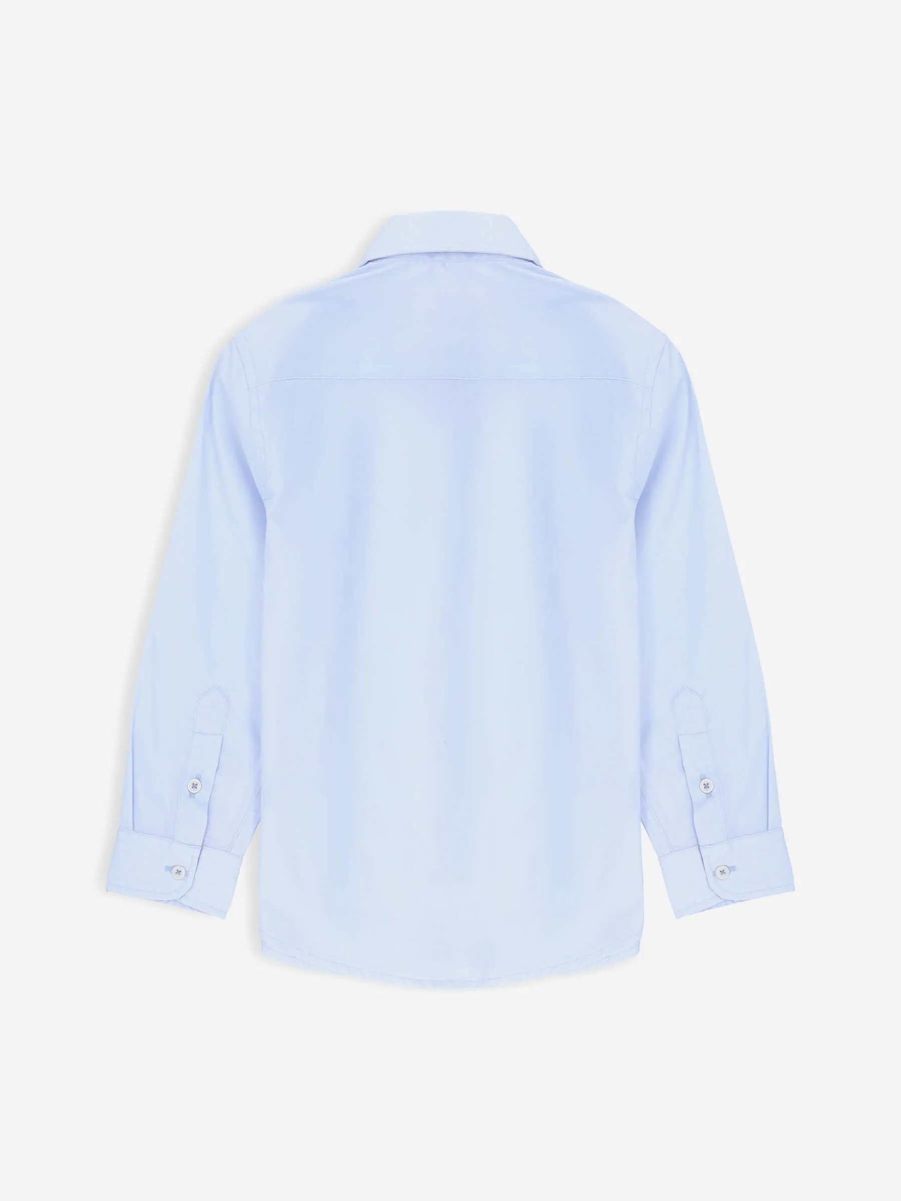 Sky Blue Satin Casual Long Sleeve Shirt