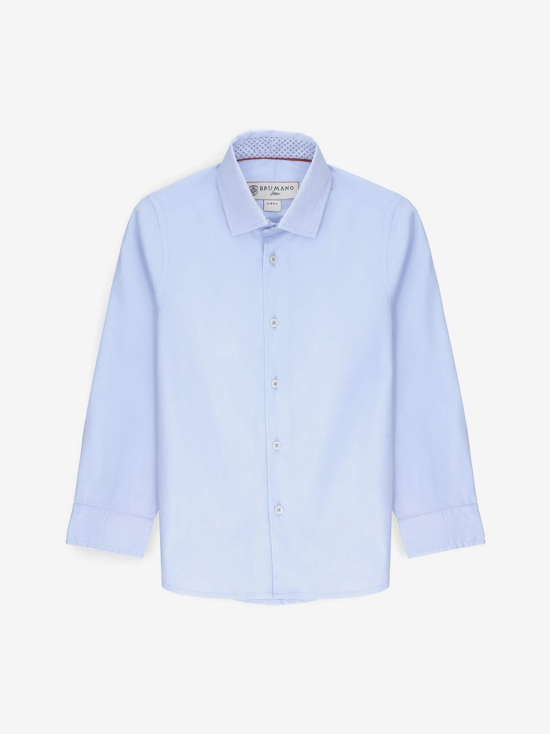 Sky Blue Satin Casual Long Sleeve Shirt