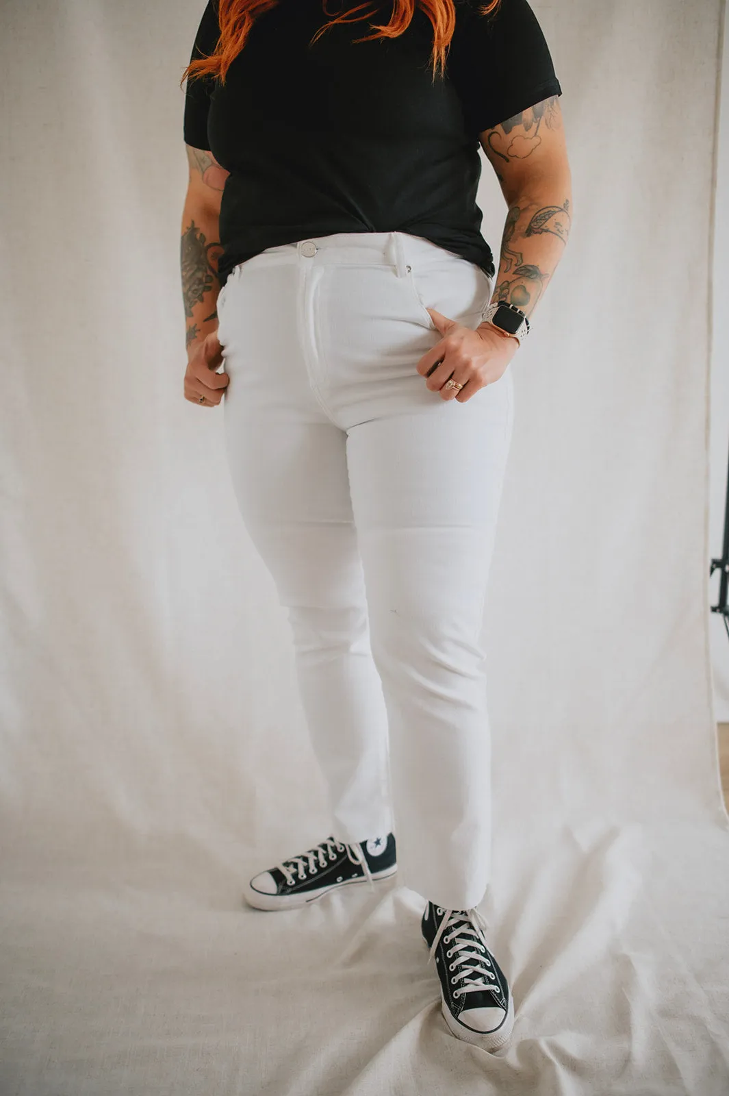 The Denver High Rise Straight Leg Denim by Lola Jeans - PLUS