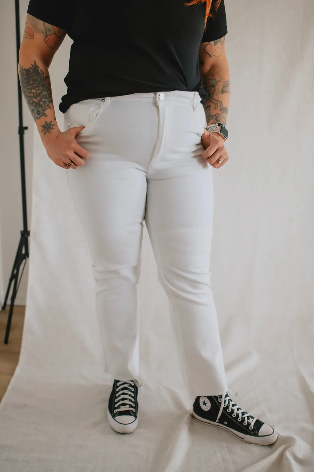 The Denver High Rise Straight Leg Denim by Lola Jeans - PLUS